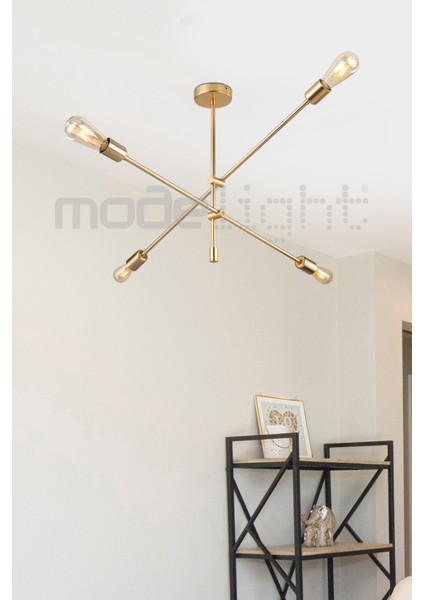 4’lü Gold Avize, Salon, Oturma, Çocuk, Yatak, Yemek, Antre, Mutfak Için Şık Aydınlatma