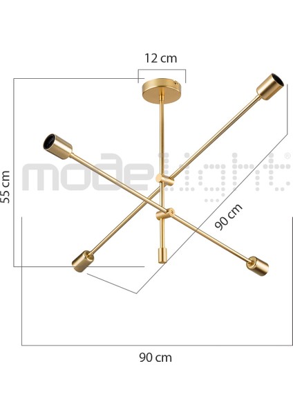 4’lü Gold Avize, Salon, Oturma, Çocuk, Yatak, Yemek, Antre, Mutfak Için Şık Aydınlatma fırsatları