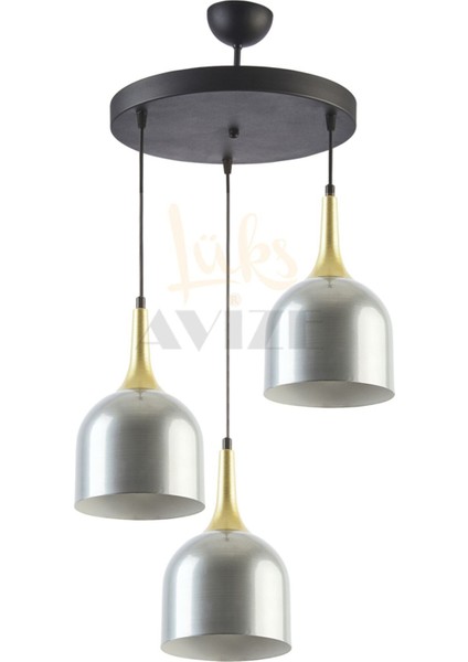 Modern Metal Sarkıt Dörtli Avize, Şık ve Zarif Mutfak Veya Cafe Aydınlatması