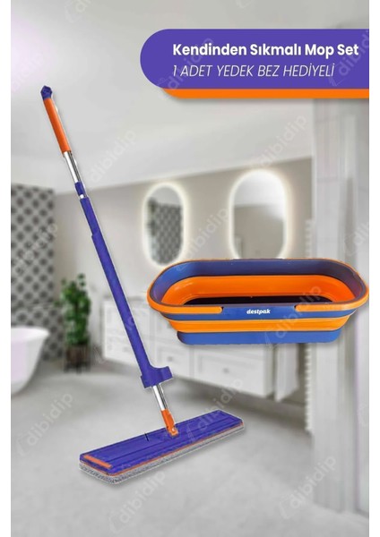 Kovalı Sıkmalı Temizlik Mop Seti, Pratik ve Kolay Kullanım fırsatları