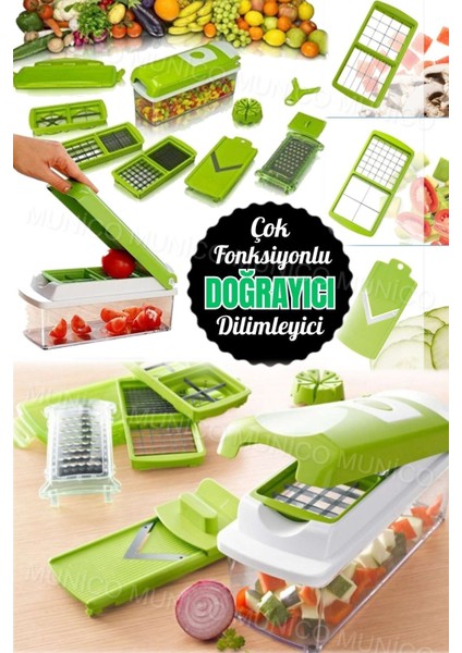11 Özellikli Çok Fonksiyonlu Sebze Doğrayıcı ve Dilimleme Aracı modelleri