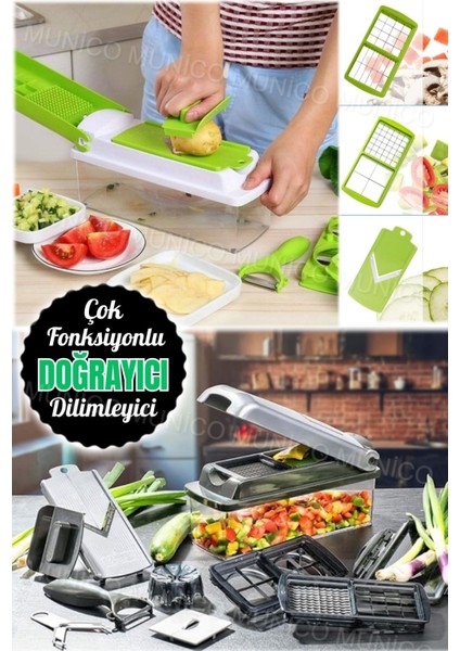 11 Özellikli Çok Fonksiyonlu Sebze Doğrayıcı ve Dilimleme Aracı fırsatları