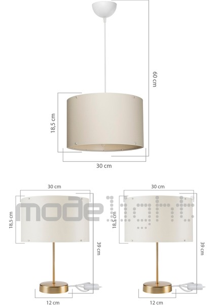 Şık Krem Sarkıt ve Gold Abajur Seti, Çok Amaçlı Dekoratif Aydınlatma indirimleri