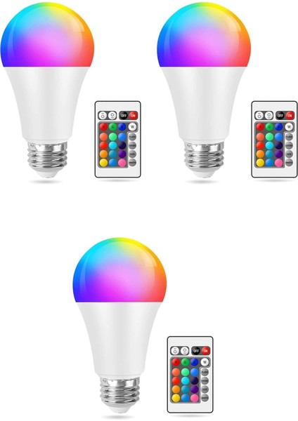 Vista Uzaktan Kumandalı Renk Değiştiren Rgb LED Ampül 9W 16 Renk (3)