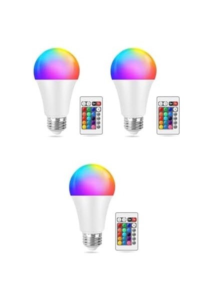 Vista Uzaktan Kumandalı Renk Değiştiren Rgb LED Ampül 9W 16 Renk (3) modelleri