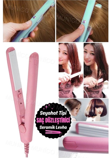 Mini Seyahat Saç Düzleştirici, Çok Renkli, Hızlı ve Etkili Kullanım Sağlar. modelleri