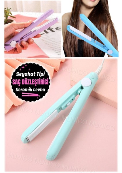 Mini Seyahat Saç Düzleştirici, Çok Renkli, Hızlı ve Etkili Kullanım Sağlar.