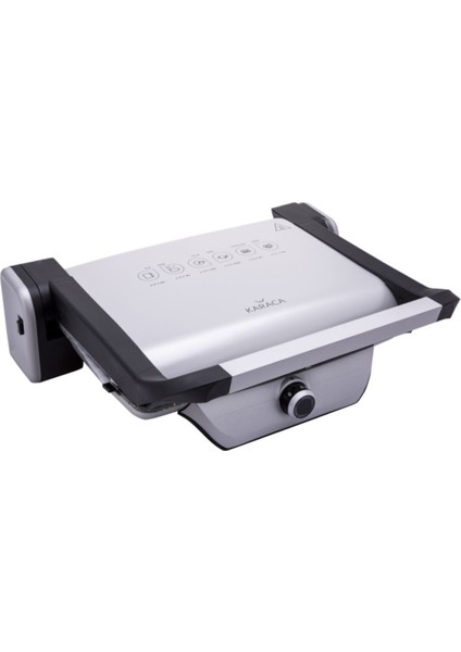 Parlak Gümüş Izgara ve Tost Makinesi, Pratik Kullanım ve Şık Tasarım