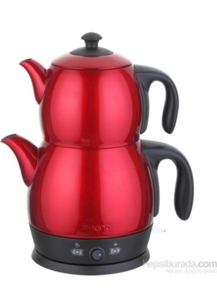 Kırmızı Lea Çelik Çay Makinesi P 315 R, Şık ve Dayanıklı Tasarım