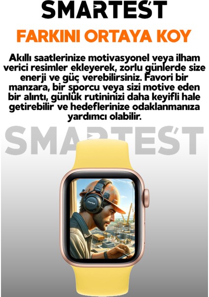 Uyumlu Akıllı Saat ve Dokunmatik Bluetooth Kulaklık, Beyaz, Yeni Versiyon modelleri