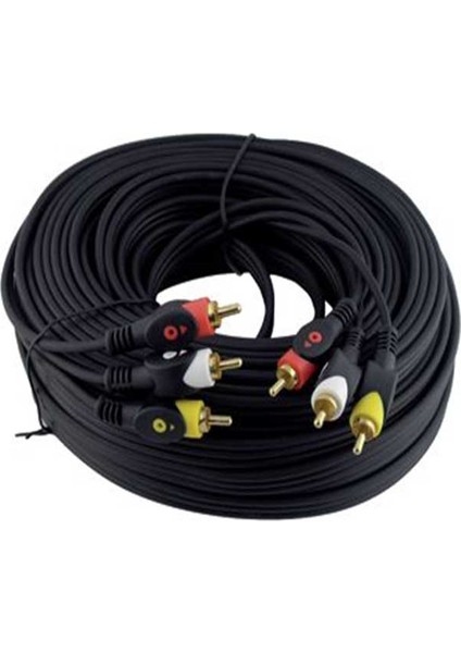 PM-11587 3 Rca Tos 20 Metre Kablo Video Audio Stereo Ses fiyatları