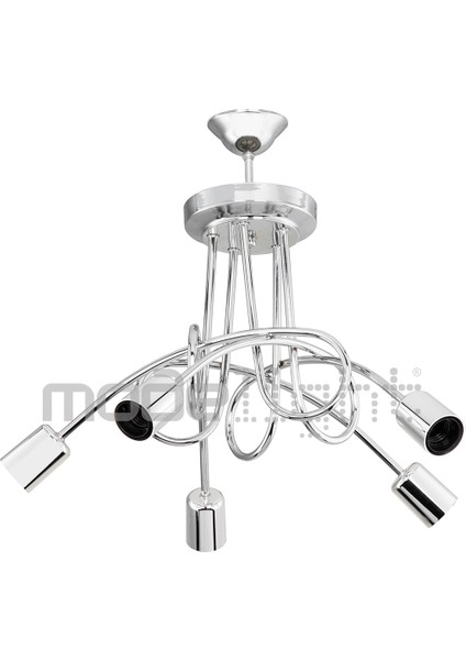 Turuncu 5'li Krom Avize ile Şık ve Modern Aydınlatma Sağlar fiyatları