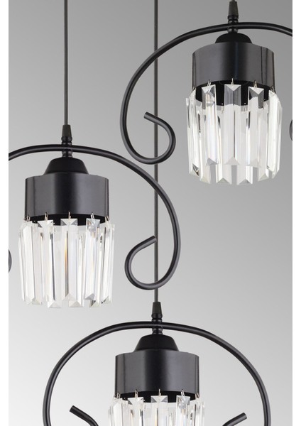 Siyah 3'lü Kelebek Kristal Taşlı Modern Avize indirimleri