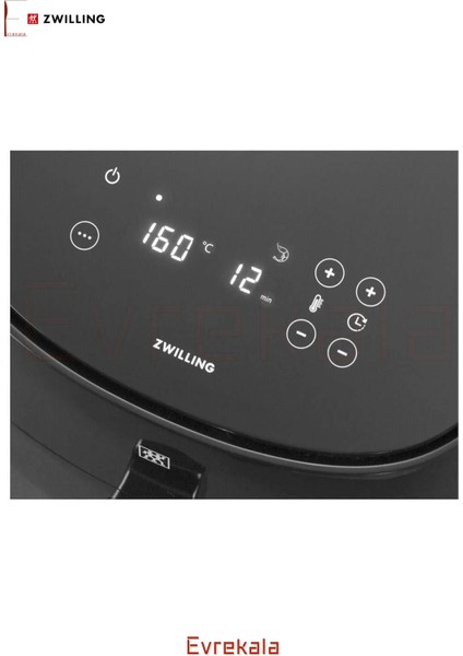 6 Programlı Yağsız Kızartma Fritözü, 4 Kg, Yeni Tarifli, Siyah