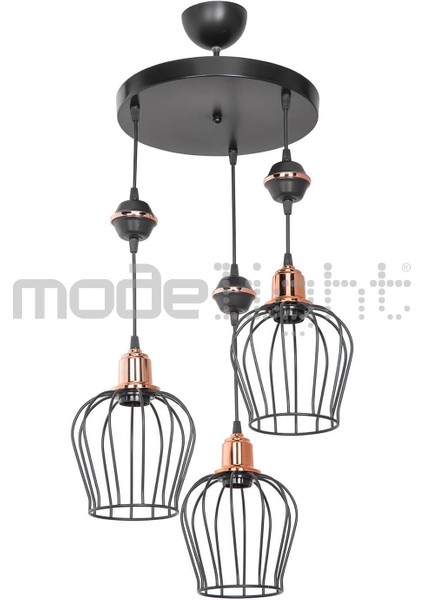 Siyah 3'lü Lena Avize Aksesuar Küre ve Karo Seti modelleri