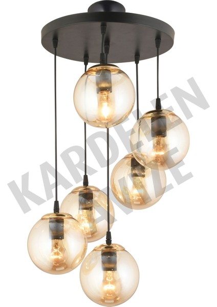 Şık Siyah Camlı 6'lı Sarkıt Tepsi, Modern ve Zarif Tasarım fiyatları