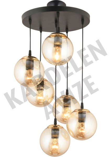 Şık Siyah Camlı 6'lı Sarkıt Tepsi, Modern ve Zarif Tasarım modelleri