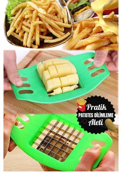 Hızlı ve Pratik Patates Dilimleme Aleti, Mutfakta Kolay Kullanım Sağlar