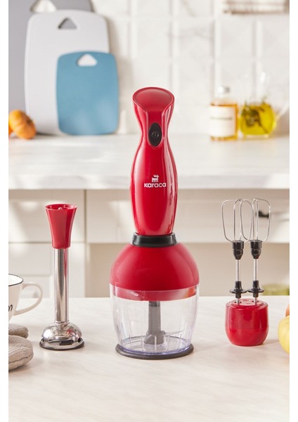 3'lü Renkli Blender Seti, 1000W Güç ile Hızlı ve Pratik Kullanım