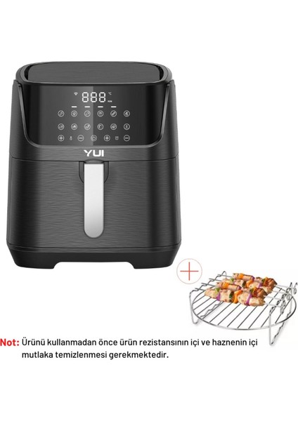 5.5l Siyah Akıllı Hızlı Fritöz, Pratik ve Sağlıklı Pişirme Deneyimi fırsatları