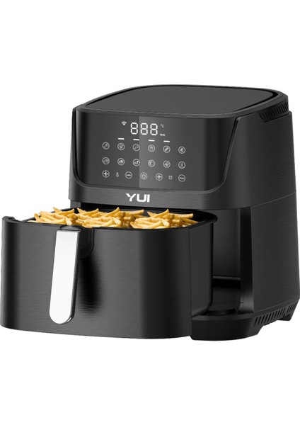 5.5l Siyah Akıllı Hızlı Fritöz, Pratik ve Sağlıklı Pişirme Deneyimi indirimleri