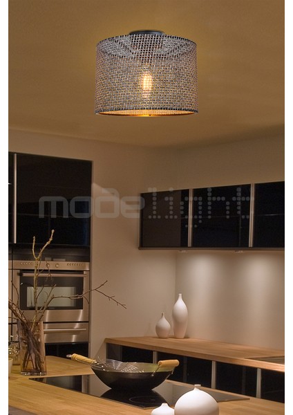 30 cm Siyah Silindir Avize, Salon, Çocuk, Yatak Odası, Mutfak ve Antre Için.