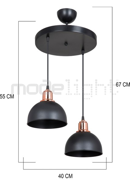 Şık 2'li Avize, Siyah Renk, Salon, Oturma Odası, Çocuk Odası, Yemek, Yatak Odası, Antre, Mutfak Için fırsatları