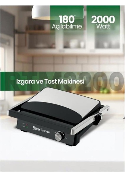Gri RTM3200 Çok Fonksiyonlu Izgara ve Tost Makinesi indirimleri