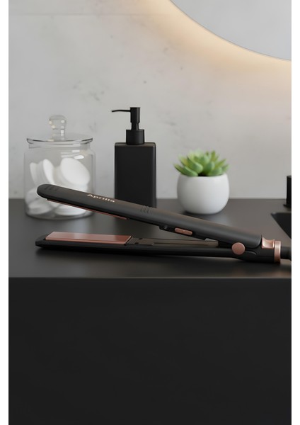 Siyah Çok Fonksiyonlu Saç Düzleştirici, Kristal Seramik Plaka, Şık ve Kullanışlı indirimleri