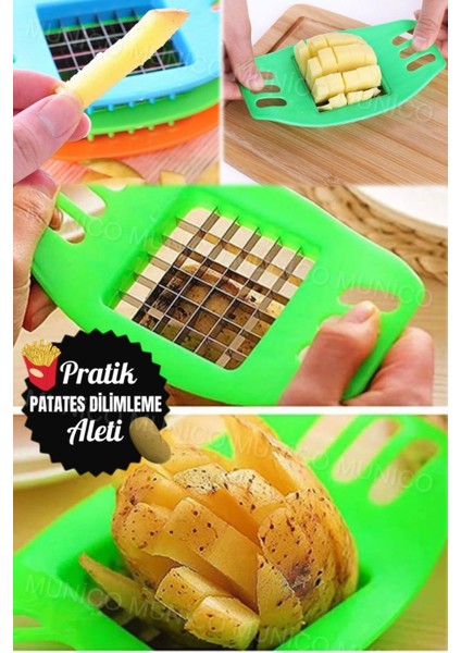 Hızlı ve Pratik Patates Dilimleme Aleti, Mutfakta Kolay Kullanım Sağlar