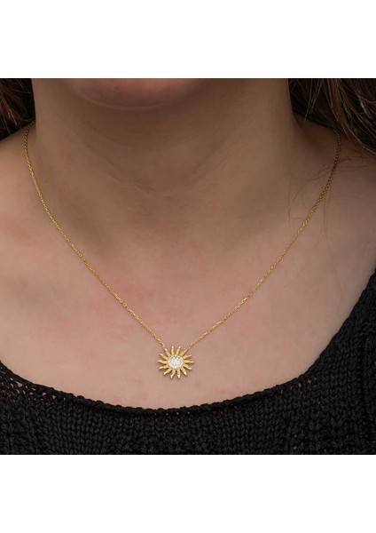 Gümüş Gold Güneş Kadın Kolye fiyatları