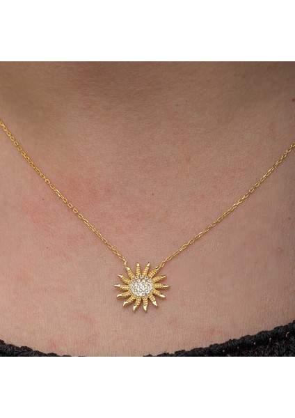Gümüş Gold Güneş Kadın Kolye fırsatları