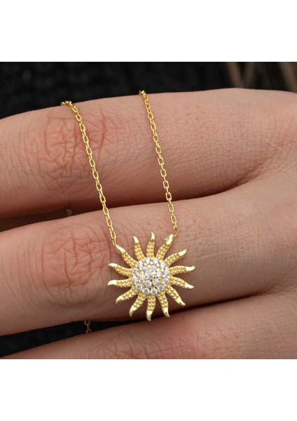 Gümüş Gold Güneş Kadın Kolye indirimleri