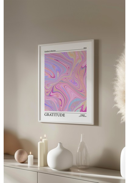 Aura Serisi Beyaz Çerçeveli Poster, Tablo No:39