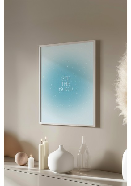 Aura Serisi Beyaz Çerçeveli Poster, Tablo NO:103