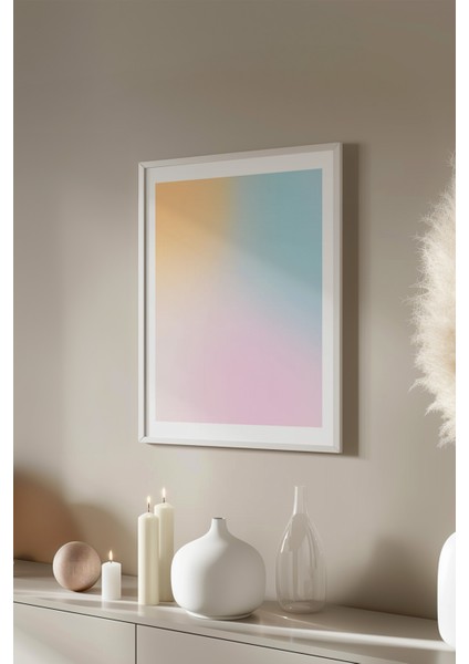 Aura Serisi Beyaz Çerçeveli Poster, Tablo No:25