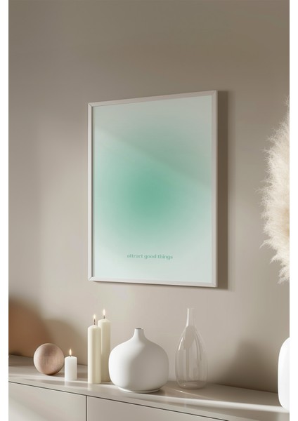 Aura Serisi Beyaz Çerçeveli Poster, Tablo NO:177