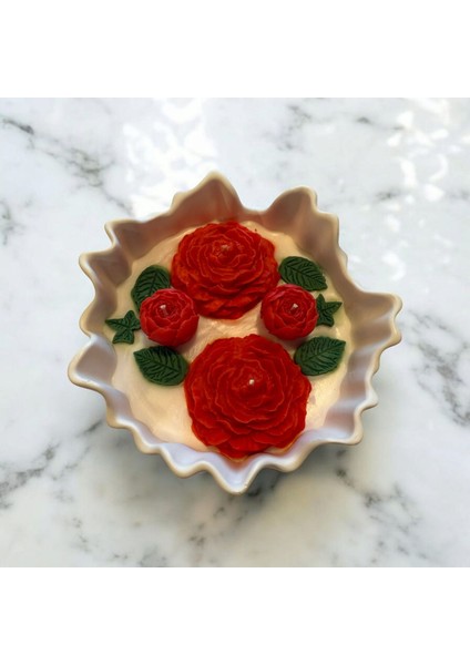 Şakayık Çiçeği Kase Mum