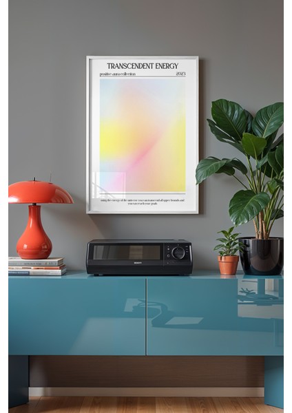 Aura Serisi Beyaz Çerçeveli Poster, Tablo No:51 fiyatları