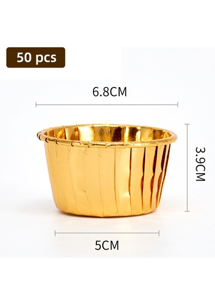 Gold Altınsarı Parlak Metalize 12'li Fırına Girebilen Muffin Cupcake Kek Kalıbı Kabı Kapsülü modelleri