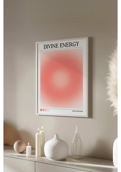 Aura Serisi Beyaz Çerçeveli Poster, Tablo NO:140