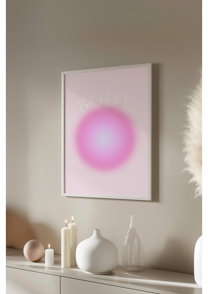 Aura Serisi Beyaz Çerçeveli Poster, Tablo NO:111