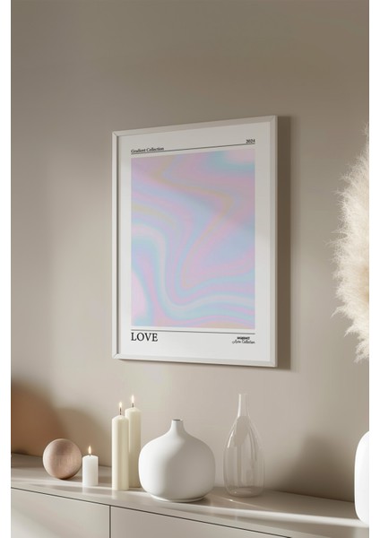 Aura Serisi Beyaz Çerçeveli Poster, Tablo No:43