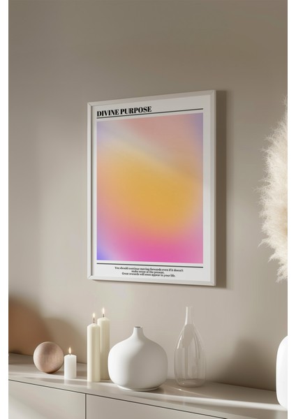 Aura Serisi Beyaz Çerçeveli Poster, Tablo NO:141