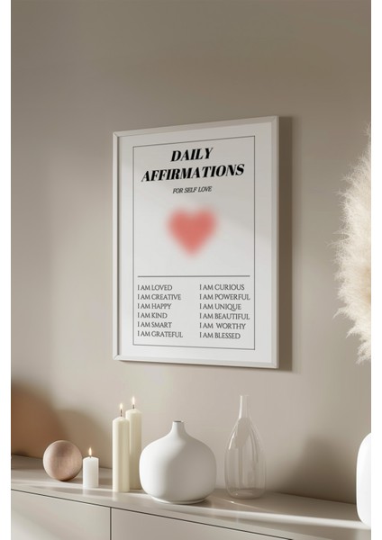 Aura Serisi Beyaz Çerçeveli Poster, Tablo NO:118