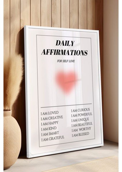 Aura Serisi Beyaz Çerçeveli Poster, Tablo NO:118 fırsatları