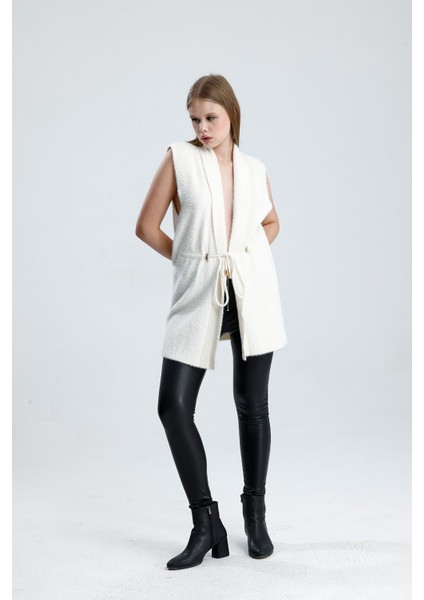 Şal Yaka Stoperli Yelek