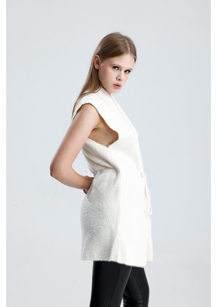 Şal Yaka Stoperli Yelek