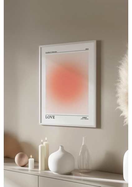 Aura Serisi Beyaz Çerçeveli Poster, Tablo No:45