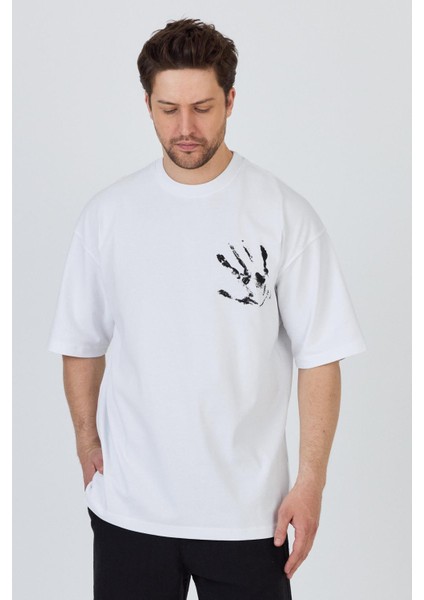 R-5863 Ön ve Arka Baskı Detaylı Süprem Tişört fiyatları